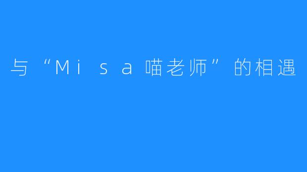 与“Misa喵老师”的相遇