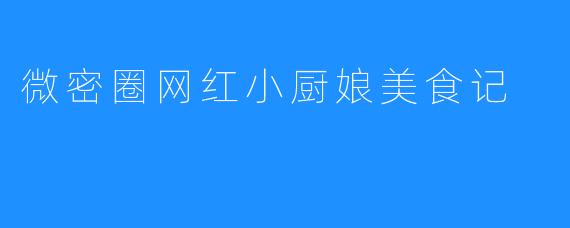 微密圈网红小厨娘美食记